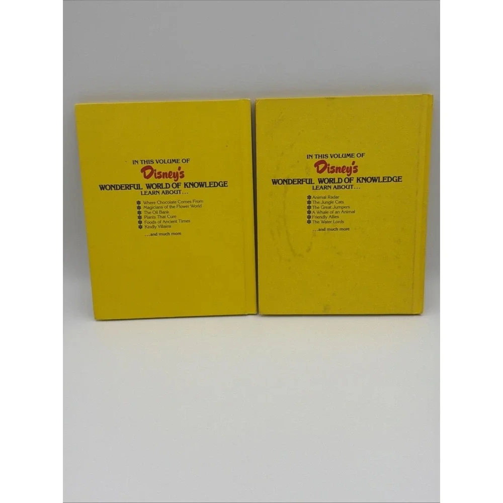 Disney Wonderful World of‎ Knowledge Books Vol 1 2 Animals Nature Grolier 1986